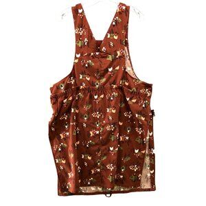 NWT Duluth Trading Heirloom Garden Apron Smock Womens One Size Gnome Print